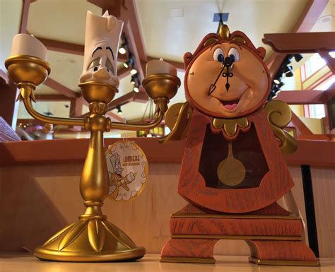 clock from beauty and beast|disney parks cogsworth clock.